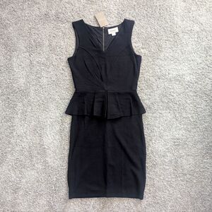 NEW GANNI Eleanor black Peplum dress